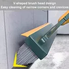 2 in 1 Floor Scrub Brush with Squeegee 120 Rotating Tile Brush for Cleaning Bathroom Patio Kitchen Toilet