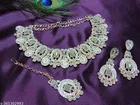 [White] Enchanting Partywear Necklace Set for Women 