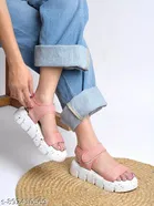 Shoetopia Platform Sandals Pink Size IND-7