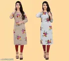 Crepe Printed Kurti for Women 