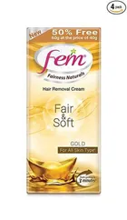 Fem Fair & Soft Hair Removal Cream Gold 40 g+20g Free