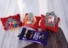 Synthetic 3 Pcs Rakhi with Chocolate 