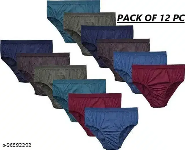 Cotton Briefs for Women (Multicolor, XS) (Pack of 12)