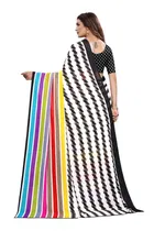 Georgette Saree with Unstitched Blouse Piece for Women 