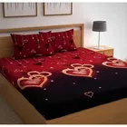 Double Bedsheet Polycotton 88x88 Inch with 2 Pillow Cover 