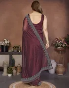 Bollywood Embroidered Tissue Saree for Women 