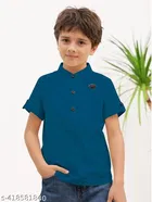 Solid Cotton Blend Kurta Set for Boys 