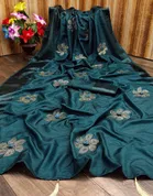Dola Silk Embellished Saree for Women 