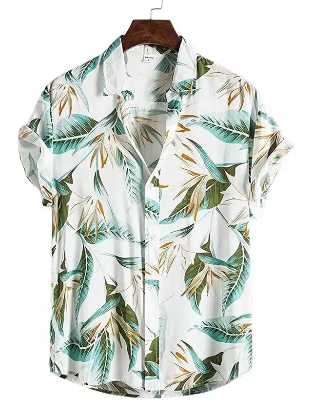 Printed Shirt for Men (Multicolor, S)