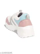 Colorblocked Synthetic Sneakers for Girls 