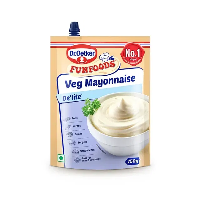 Dr. Oetker Funfoods Veg Mayonnaise De'lite Eggless 750 g