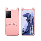 Silicone Mobile Back Cover for MI 11T Pro 5G (Pink)