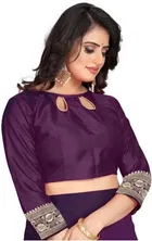 Kanjeevaram Silk Jacquard Embroidery Saree for Women 