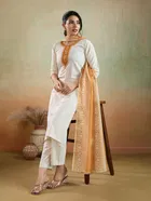 Rayon Printed Kurta with Pant & Dupatta for Women 