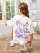 Round Neck Printed T-Shirt for Girls 