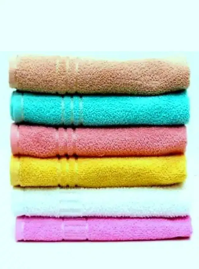 Cotton High Absorbent Antibacterial Hand Towels (Pack of 6) (Multicolor, 12x18 inches)