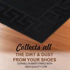 Status Welcome Rubber Pin Stripe Mat 38x58cm Black