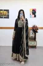 Embroidered Kurta Set with Dupatta for Women 