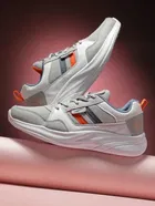 Asian Terminator Sports Shoes for Men (White & Grey, 9)