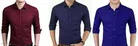 Cotton Blend Printed Shirts for Men, Multicolor, Pack of 3 