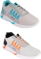 Sports Shoes for Men, Pack of 2, Blue & Orange 