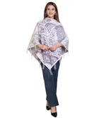 Woolen Self-Design Ponchos for Women 