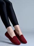 Shoetopia Solid Mesh Ballerinas 