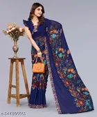 Georgette Printed Saree for Women 
