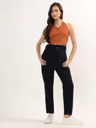 Cotton Straight Fit Jeans for Women 