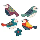 KC Arts Colorful Birds Wall Hanging 12x18inch