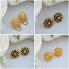 Gold-Plated Earrings/Studs/Bali Combo For Women'S/Girls