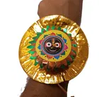 Metal 3 Pcs Rakhi with Greeting card, Roli 