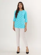 Womens Block print short Kurti 