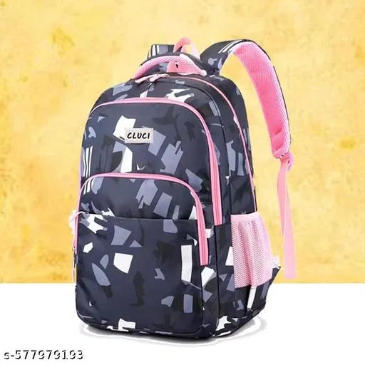 Polyester Backpack Bag, Black