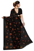 Kanooda Prints Georgette Women Saree With Un-stitched Blouse 