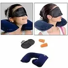 के कुडोस ट्रेवल किट ,3 इन 1 ट्रेवल सिलेक्शन कम्फर्ट नैक पिलो ट्रेवल आई शादी मास्क एअर प्लग्स ,सूटेबल फॉर ट्रैन बस फ्लिह कार Etc