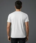 Cottont Blend  Printed T-shirt For Men, White 