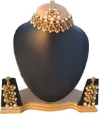 Elegant Alloy & Pearl Jewellery Set