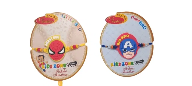 Synthetic Rakhi for Raksha Bandhan (Multicolor, Pack of 2)