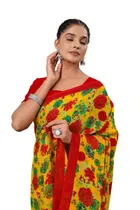 Georgette Striped Saree for Women 