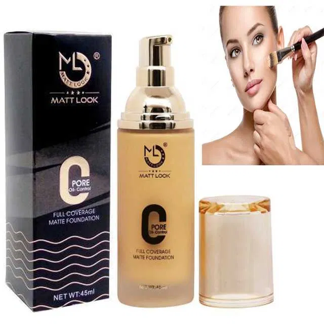 1 Mattlook Zero Pore Oil Control Full Coverage Matte Foundation ((45 ml)) (R230)
