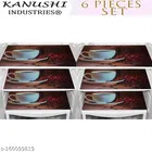 KANUSHI® PVC Fridge Multi Purpose Mats / Fridge Mats Set Of 6 / Refrigerator Mats Set