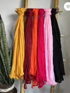 Cotton Blend Solid Dupatta for Women 