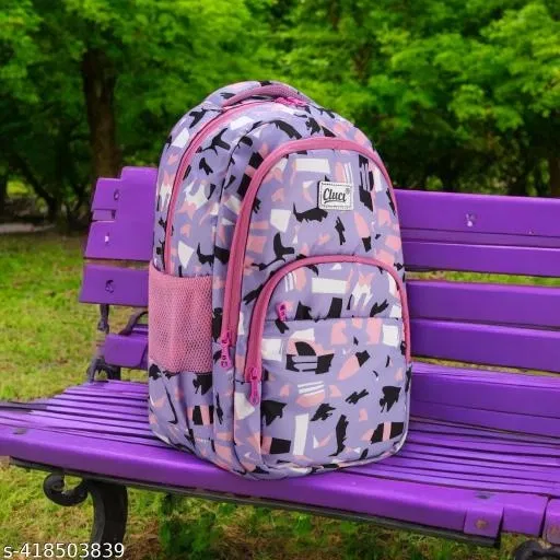 Rubber Backpack Bag, Purple