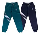 Cotton Blend Self Design Track Pant for Boys (Pack of 2) (Green & Blue, 3-4 Years)