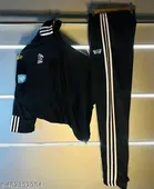 Striped Tracksuit for Men (Black, M)