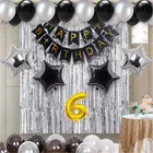 6th Happy Birthday Balloon Decoration Kit, Silver, Set of 1