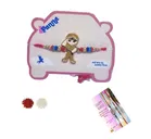 Alloy Rakhi with Greeting Card & Roli Chawal 