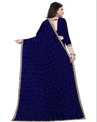 Lycra Blend Solid Saree for Women 