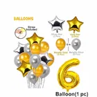 6th Happy Birthday Balloon Decoration,White,Set Of 1